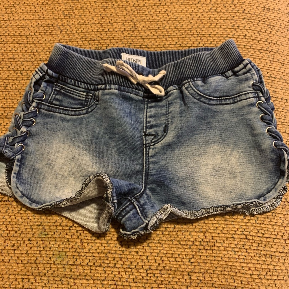Hudson Acid Wash Lace Side Pull On Shorts